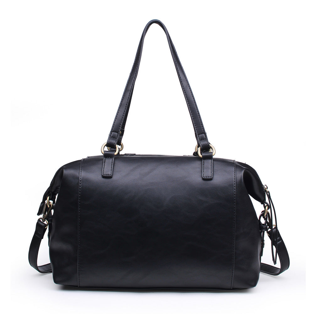 Product Image of Moda Luxe Annette Satchel 842017118275 View 3 | Black