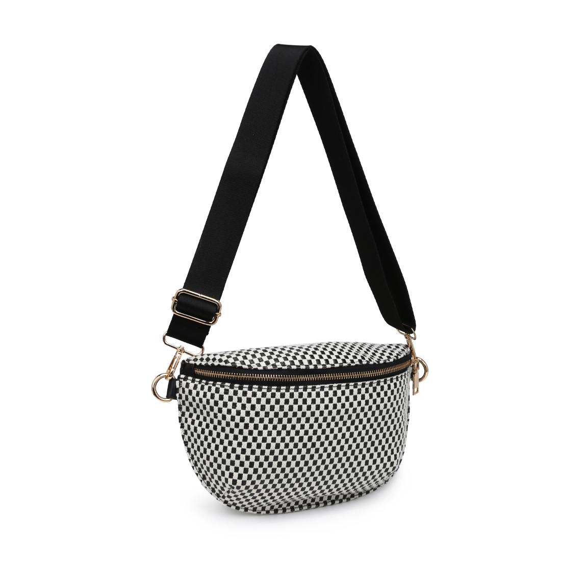 Moda Luxe Gizelle - Small Checker Belt Bag 842017141020 View 6 | Black White