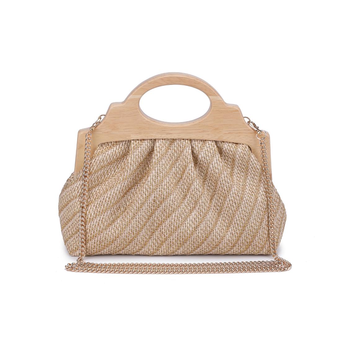 Woman wearing Natural Gold Moda Luxe Dorthy Crossbody 842017138334 View 7 | Natural Gold
