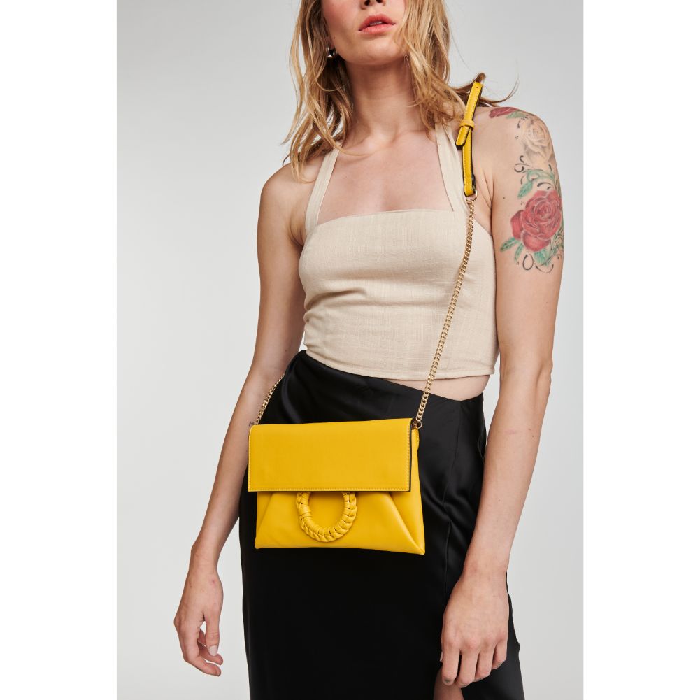 Woman wearing Sunflower Moda Luxe Harper Crossbody 842017124597 View 2 | Sunflower