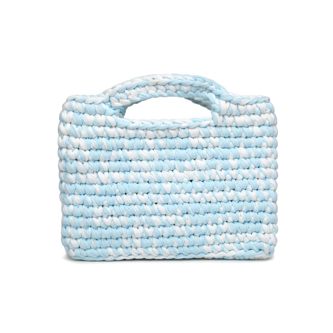 Woman wearing Ice Blue Moda Luxe Nya Tote 842017138426 View 5 | Ice Blue