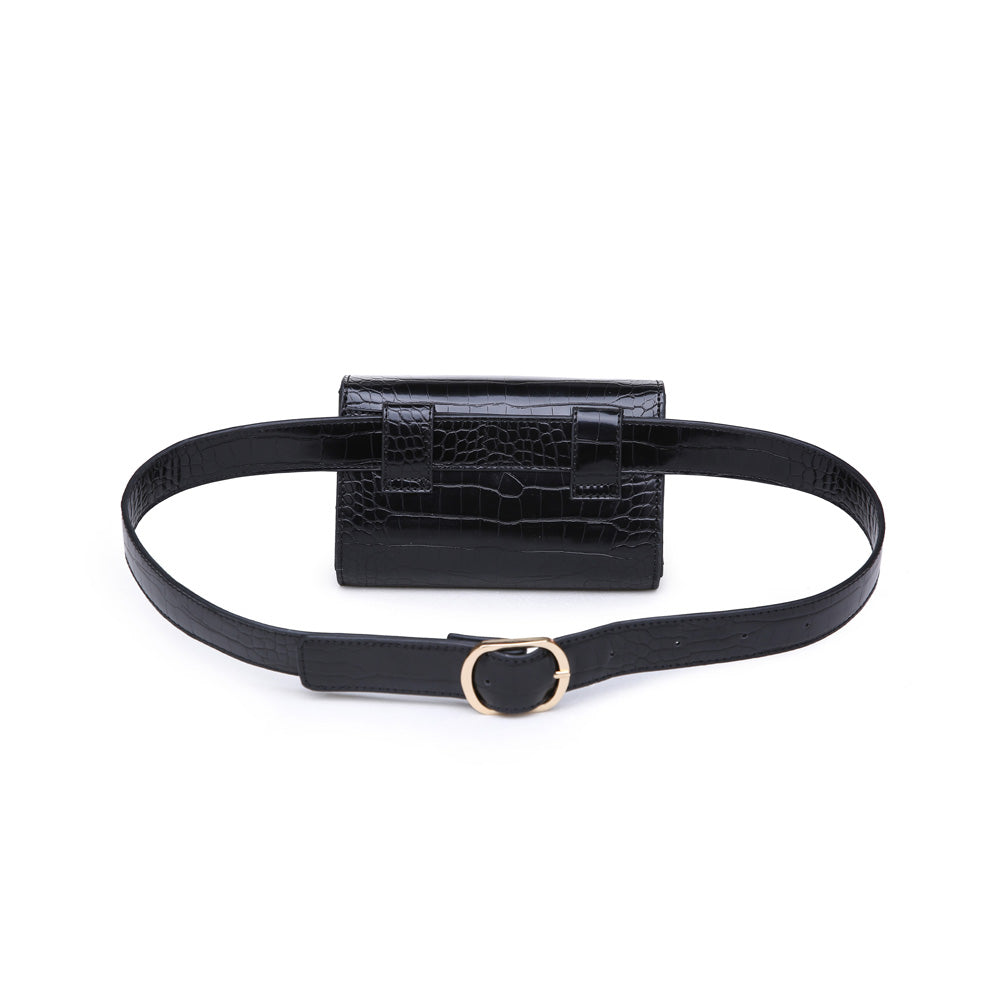 Product Image of Moda Luxe Vera Croc Belt Bag 842017115786 View 3 | Black