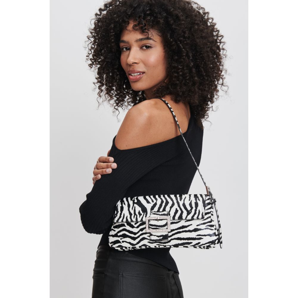 Woman wearing Zebra Moda Luxe Fay Hobo 842017132974 View 1 | Zebra