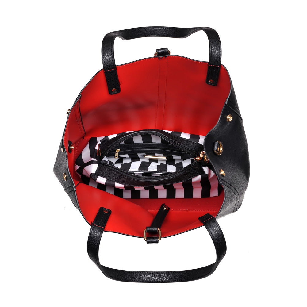 Product Image of Moda Luxe Josephine Satchel 842017116851 View 4 | Black