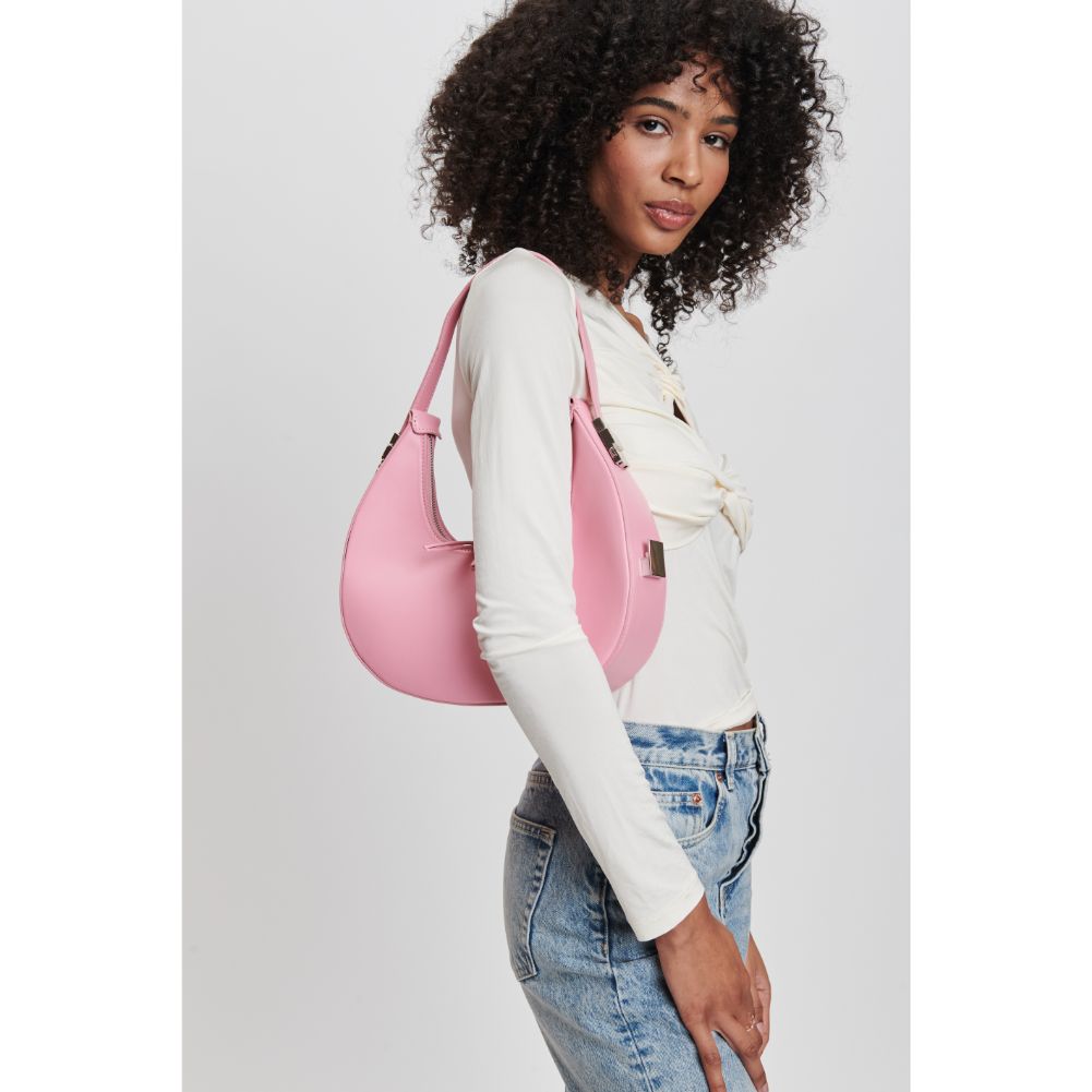 Woman wearing Rose Moda Luxe Haisley Hobo 842017132462 View 2 | Rose