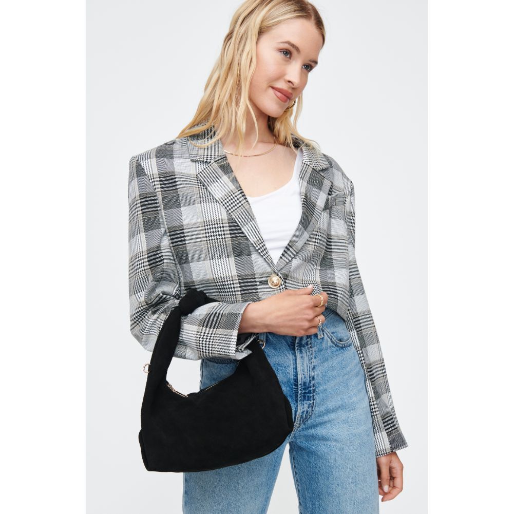 Woman wearing Black Moda Luxe Grace Shoulder Bag 842017130406 View 1 | Black