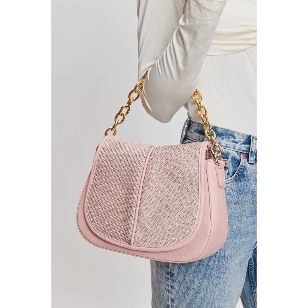 Woman wearing Antique Rose Moda Luxe Nevelle Crossbody 842017131977 View 4 | Antique Rose
