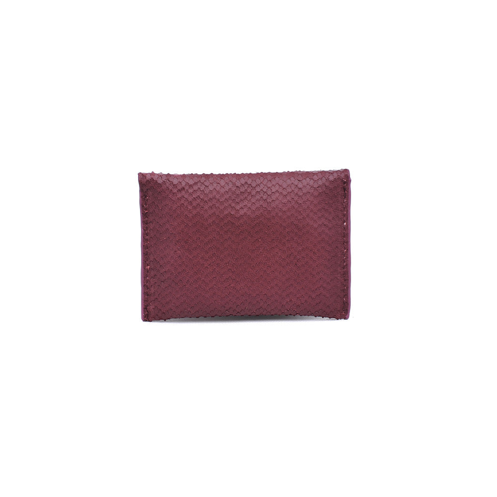 Product Image of Moda Luxe Elle Lizard Burgundy Wallet 842017119845 View 3 | Burgundy
