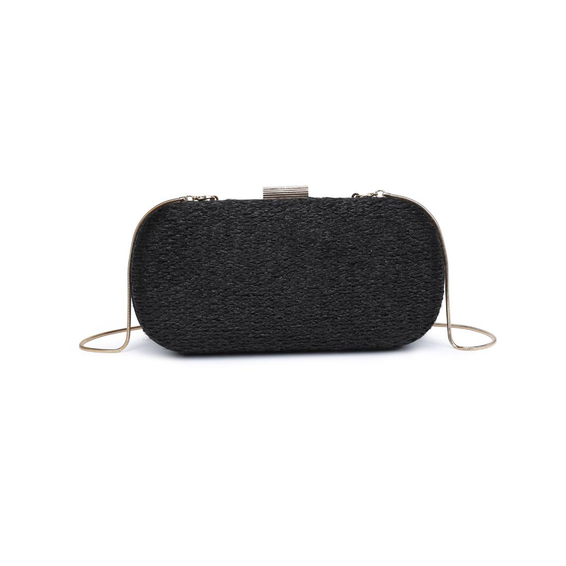 Woman wearing Black Moda Luxe Quinn Evening Bag 842017141266 View 7 | Black