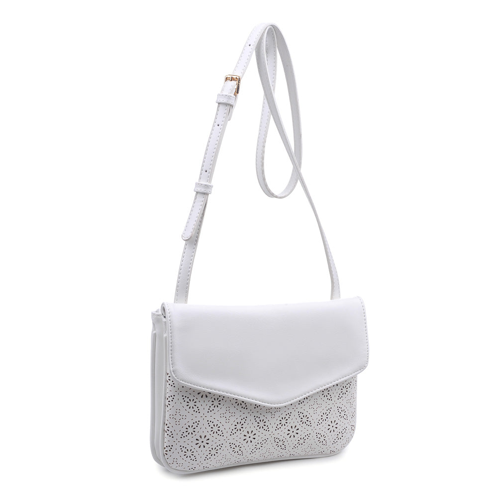 Product Image of Moda Luxe Tate-Perf Crossbody 842017111221 View 2 | White