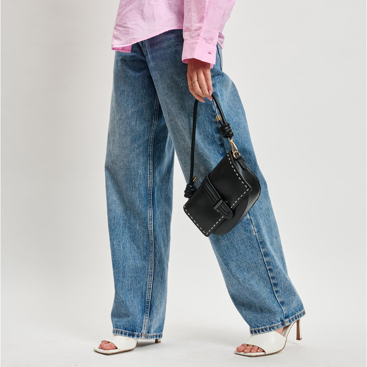 Woman wearing Black Moda Luxe Norah Crossbody 842017133650 View 2 | Black