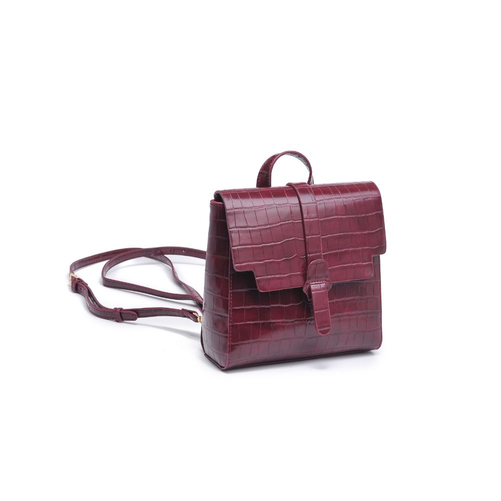 Woman wearing Bordeaux Moda Luxe Claire Backpack 842017128885 View 6 | Bordeaux