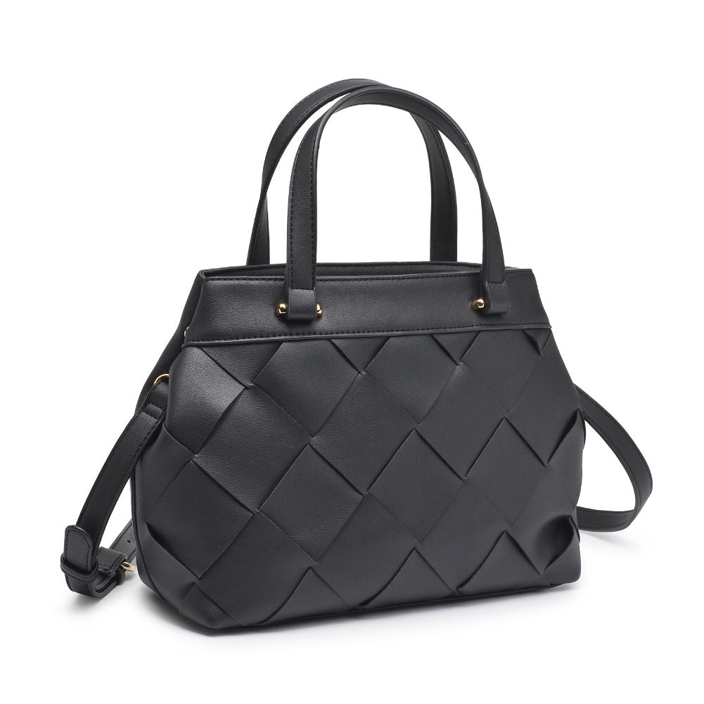 Woman wearing Black Moda Luxe Sophia Tote 842017128823 View 6 | Black