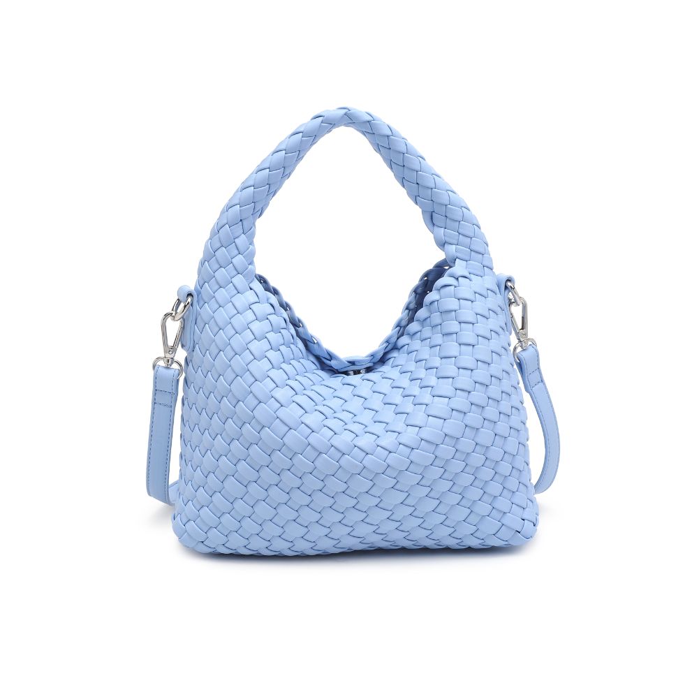 Woman wearing Sky Blue Moda Luxe Jessamine Crossbody 842017132950 View 5 | Sky Blue