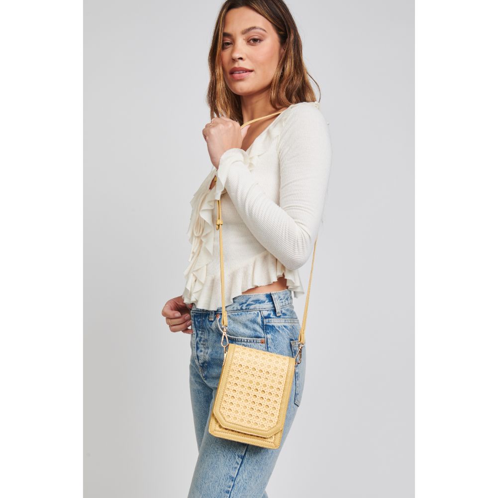 Woman wearing Blonde Moda Luxe Remi Crossbody 842017124153 View 1 | Blonde