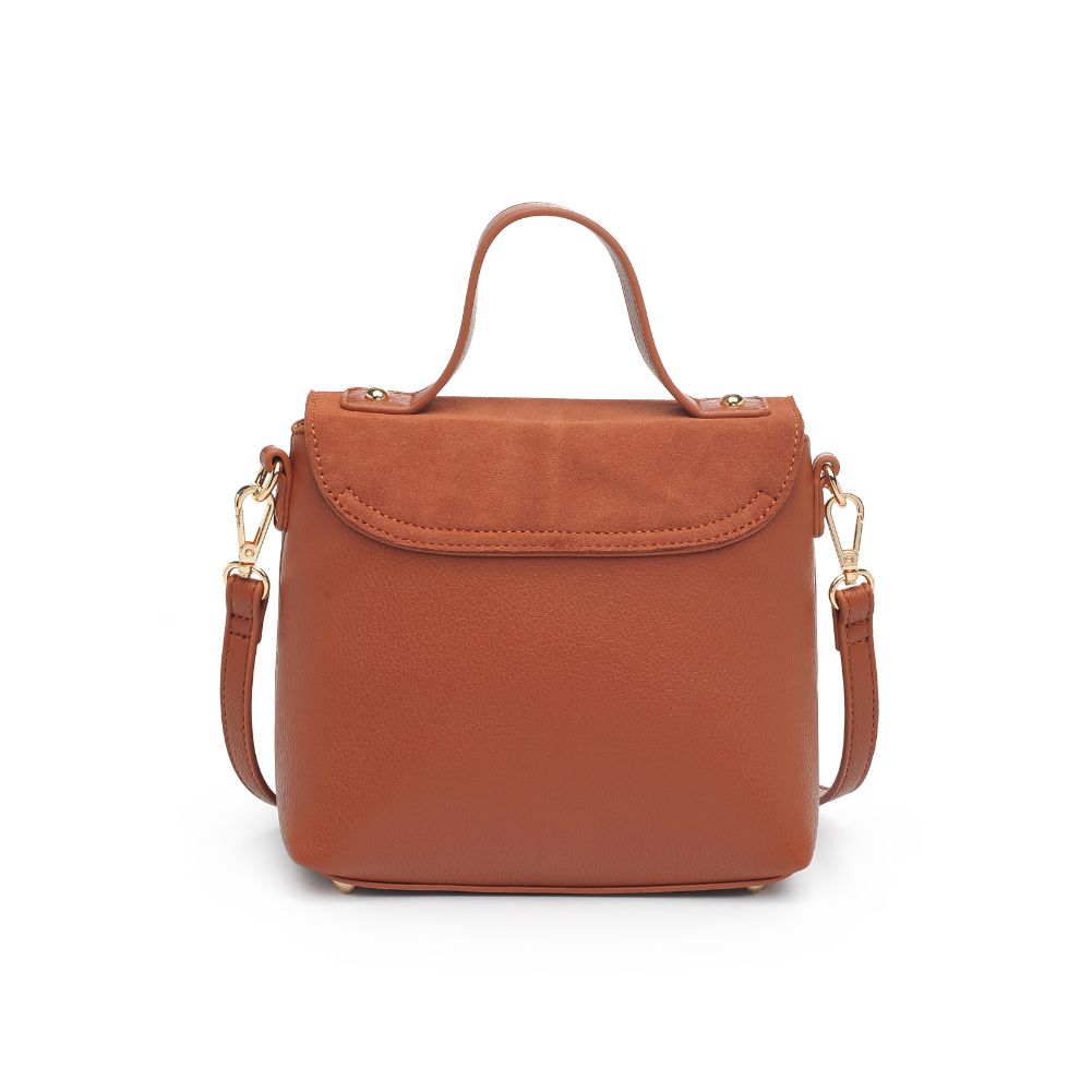 Woman wearing Tan Moda Luxe Alana Messenger 842017127123 View 7 | Tan