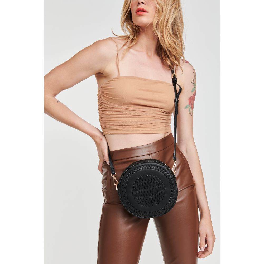 Woman wearing Black Moda Luxe Mercy Crossbody 842017119135 View 1 | Black