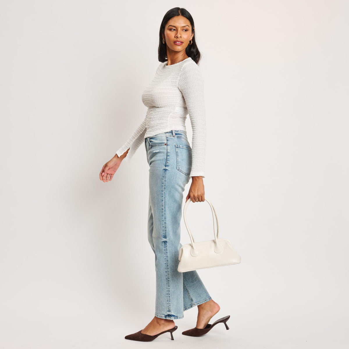 Woman wearing Cream Moda Luxe Ninna Shoulder Bag 842017140092 View 4 | Cream