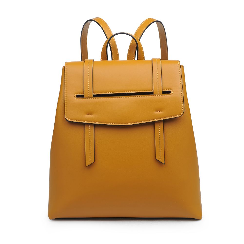 Product Image of Moda Luxe Parker Backpack 842017122388 View 5 | Mustard