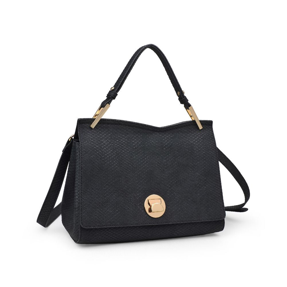 Product Image of Moda Luxe Camila Snake Satchel 842017121626 View 6 | Black