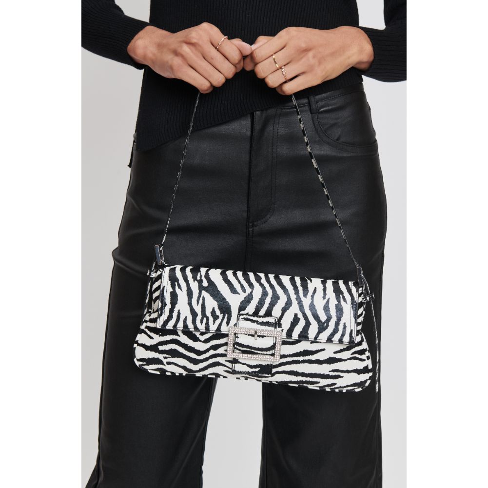 Woman wearing Zebra Moda Luxe Fay Hobo 842017132974 View 4 | Zebra