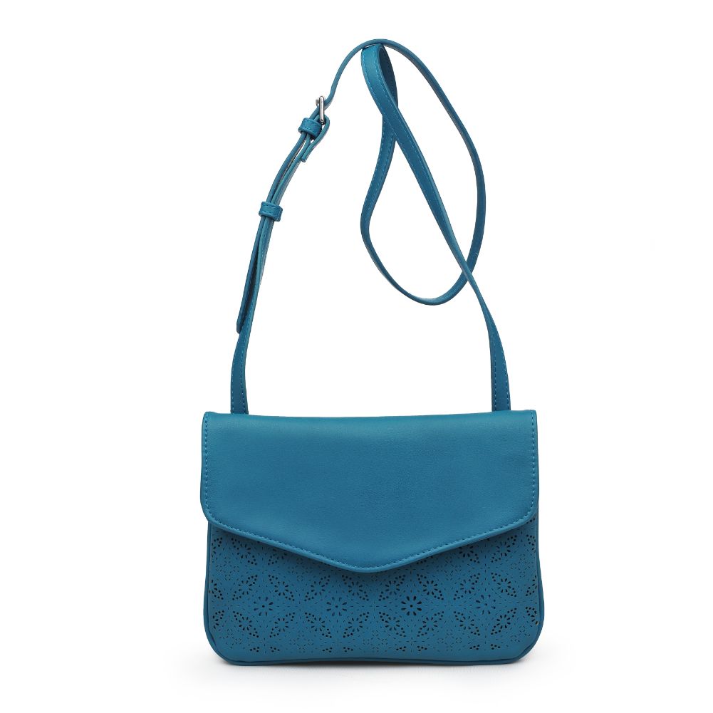 Product Image of Moda Luxe Tate-Perf Crossbody 842017121404 View 5 | Teal