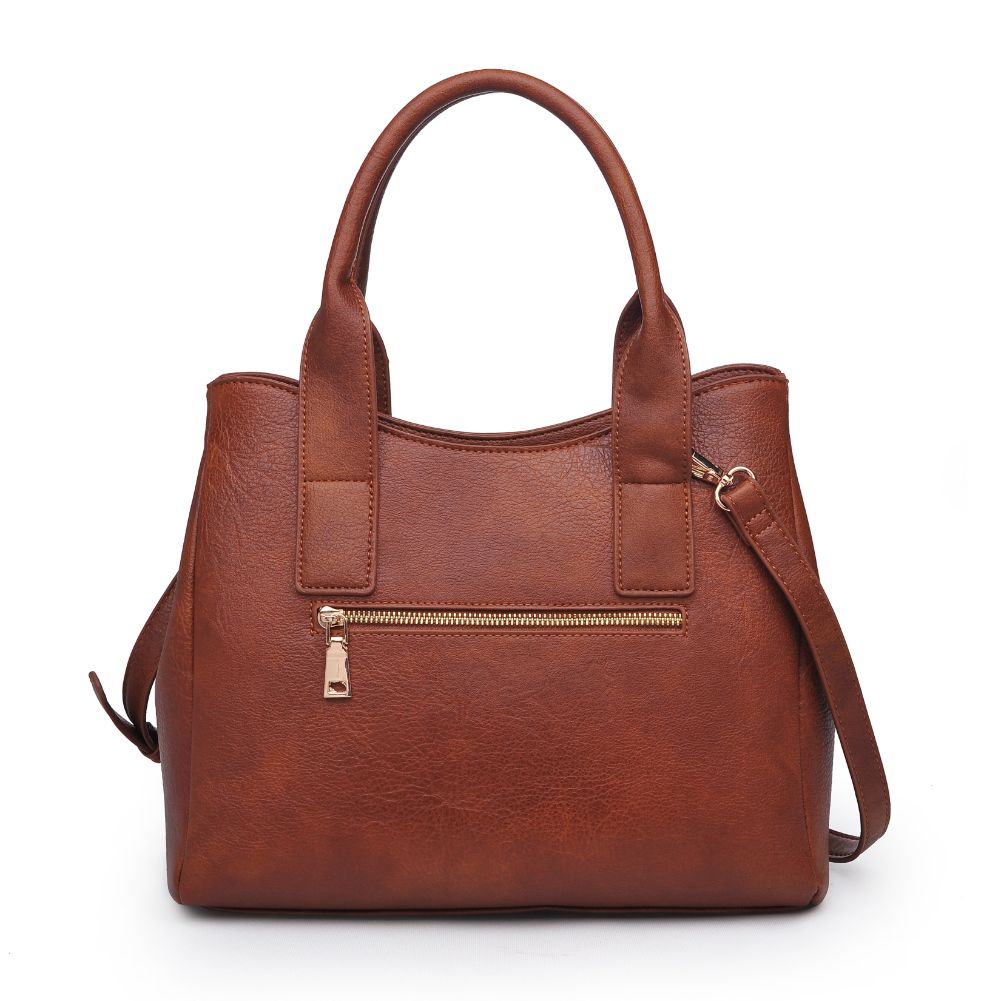Product Image of Moda Luxe Kaitlyn Satchel 842017122326 View 3 | Cognac