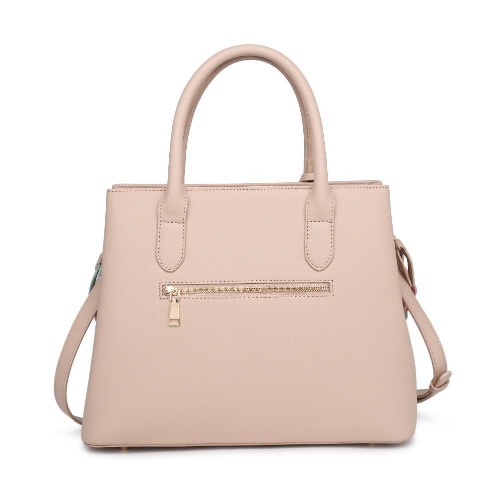 Woman wearing Natural Moda Luxe Regalina Satchel 842017135326 View 7 | Natural