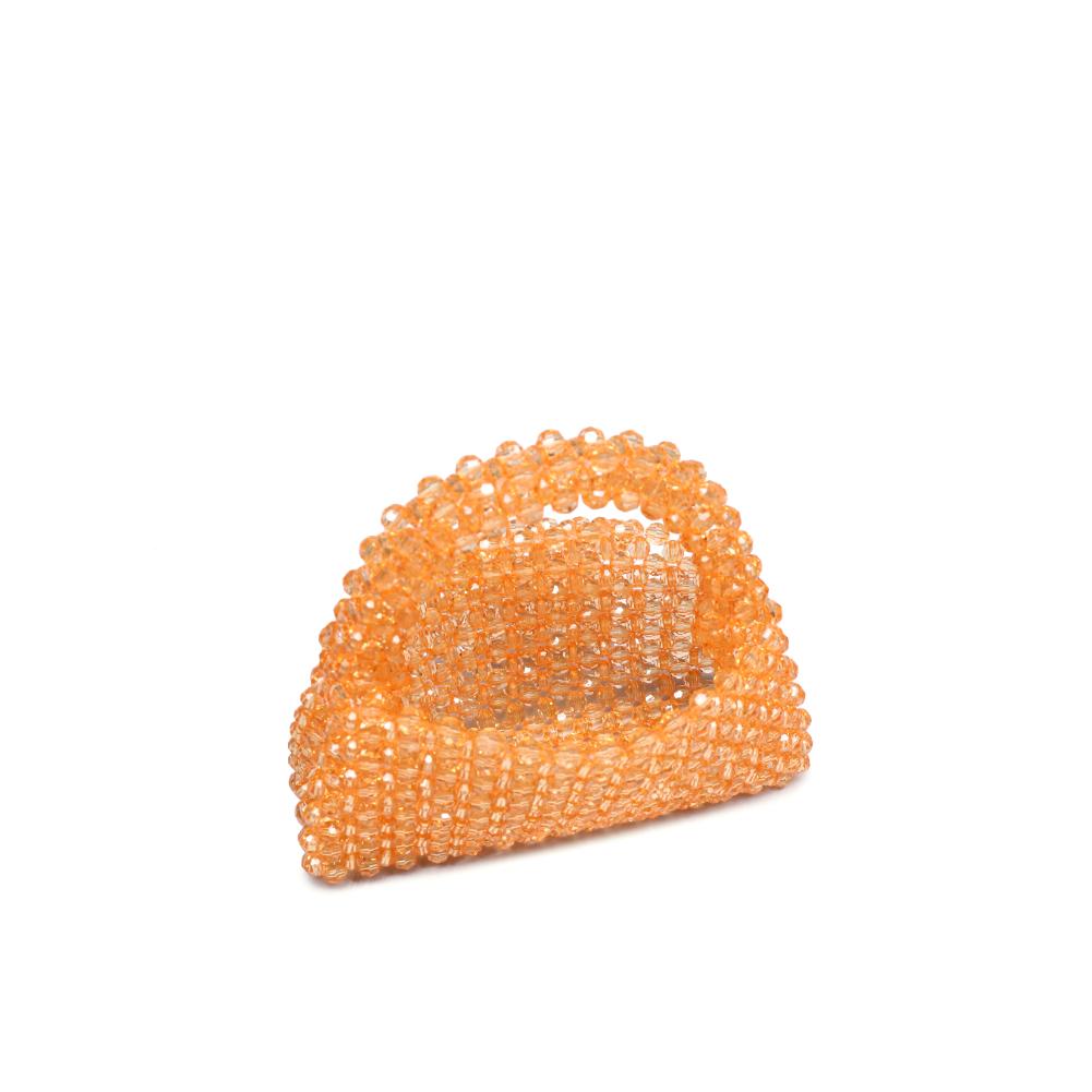 Woman wearing Orange Moda Luxe Dolly Evening Bag 842017133865 View 9 | Orange