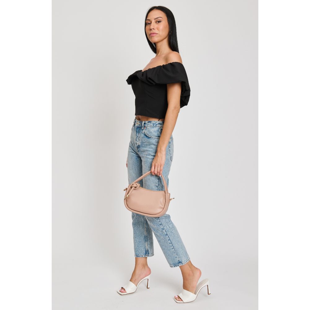 Woman wearing Nude Moda Luxe Celine Crossbody 842017133599 View 3 | Nude