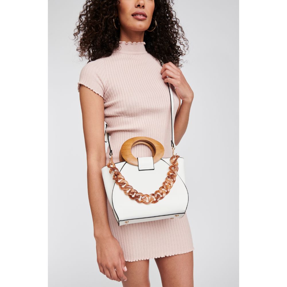 Woman wearing White Moda Luxe Cora Crossbody 842017124276 View 1 | White