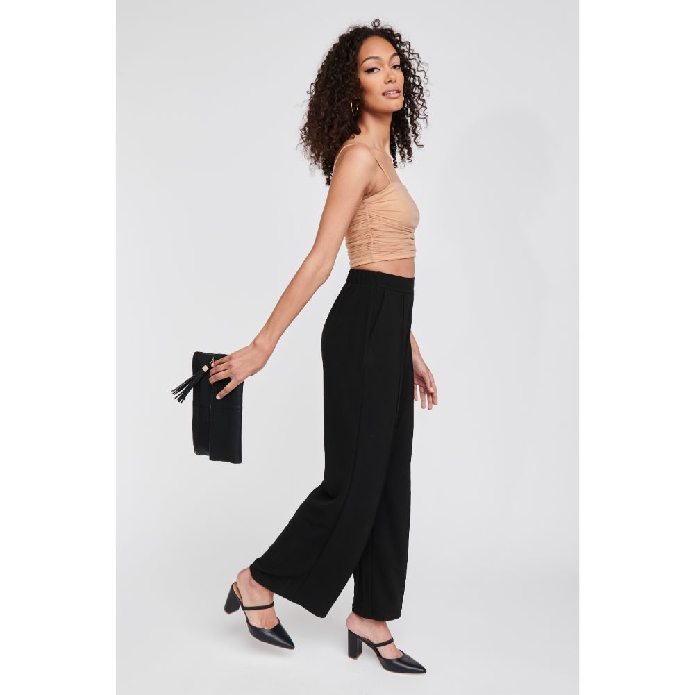 Woman wearing Black Moda Luxe Melodie Clutch 819248012481 View 3 | Black