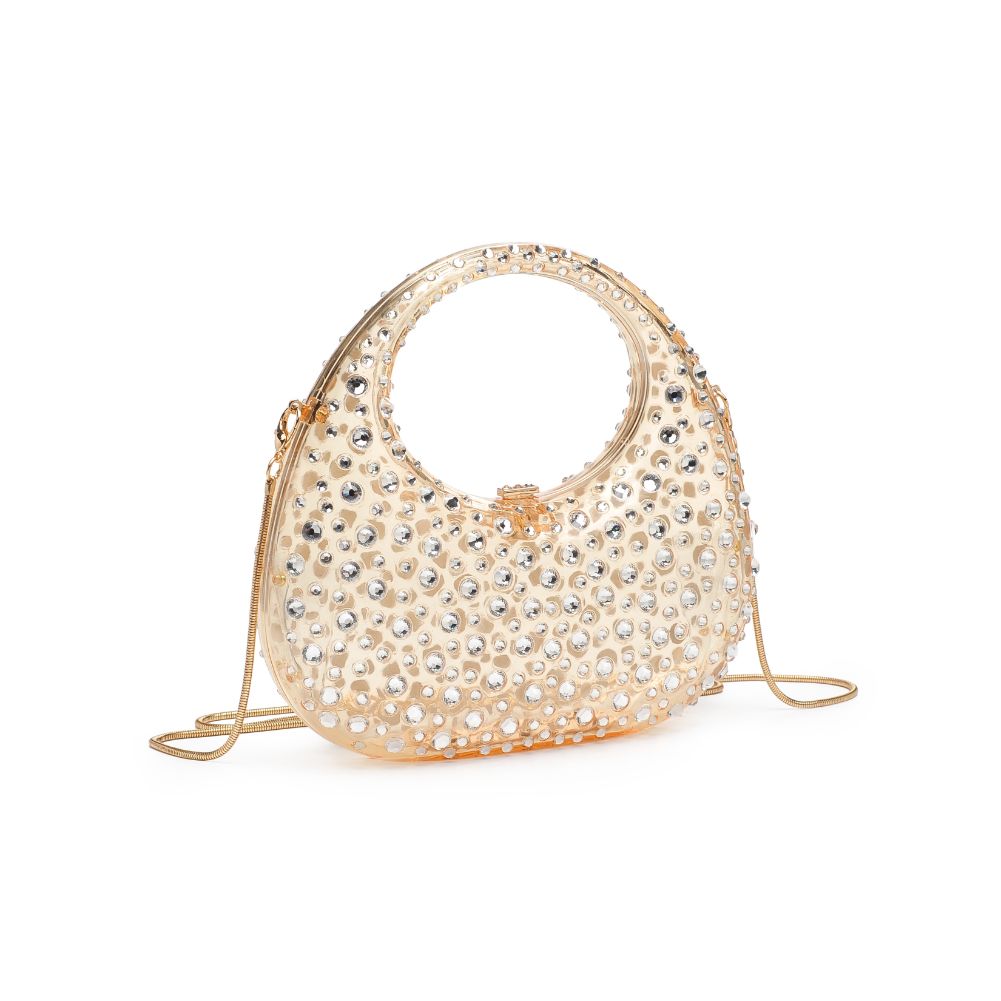 Woman wearing Gold Moda Luxe Vianca Evening Bag 842017134008 View 6 | Gold