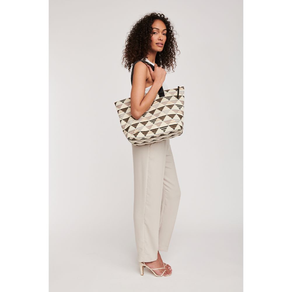 Woman wearing Black Multi Moda Luxe Quinn Tote 842017124481 View 3 | Black Multi