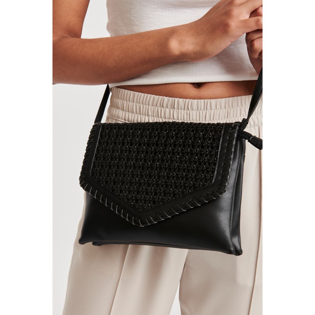 Woman wearing Black Moda Luxe Malta Crossbody 842017124030 View 2 | Black