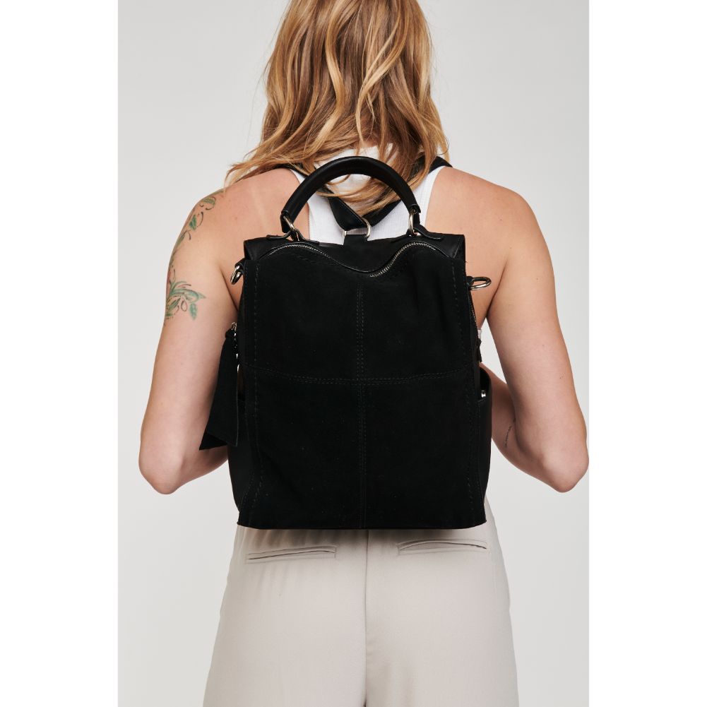 Woman wearing Black Sol and Selene Brette Backpack 842017114659 View 1 | Black
