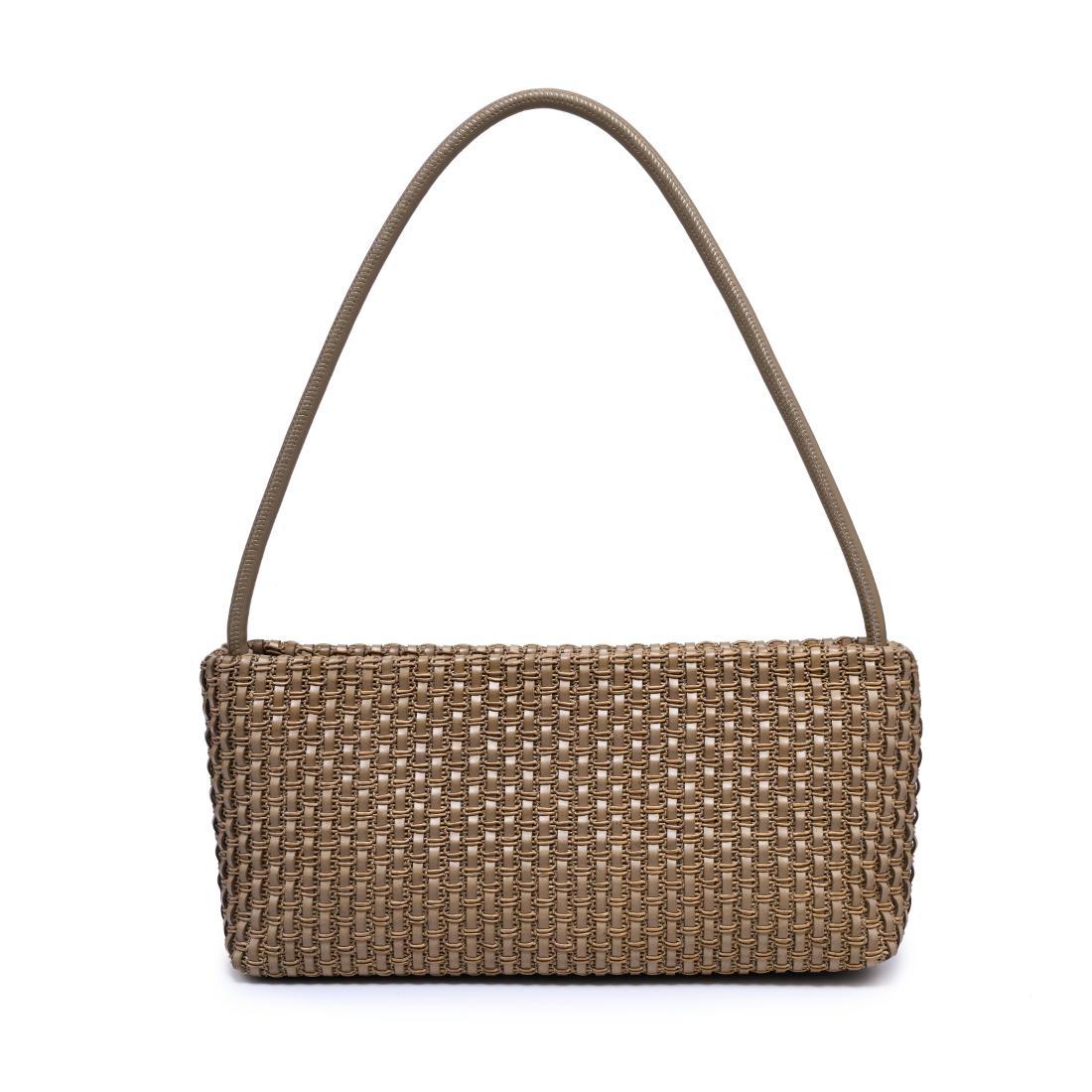 Woman wearing Taupe Moda Luxe Lucy Shoulder Bag 842017140368 View 5 | Taupe