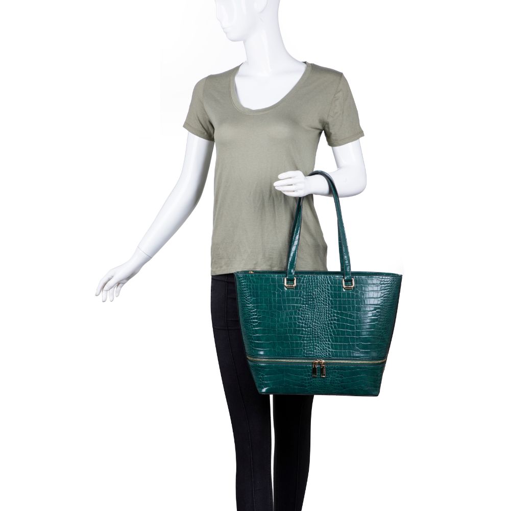 Product Image of Moda Luxe Adelina Tote 842017126058 View 5 | Emerald