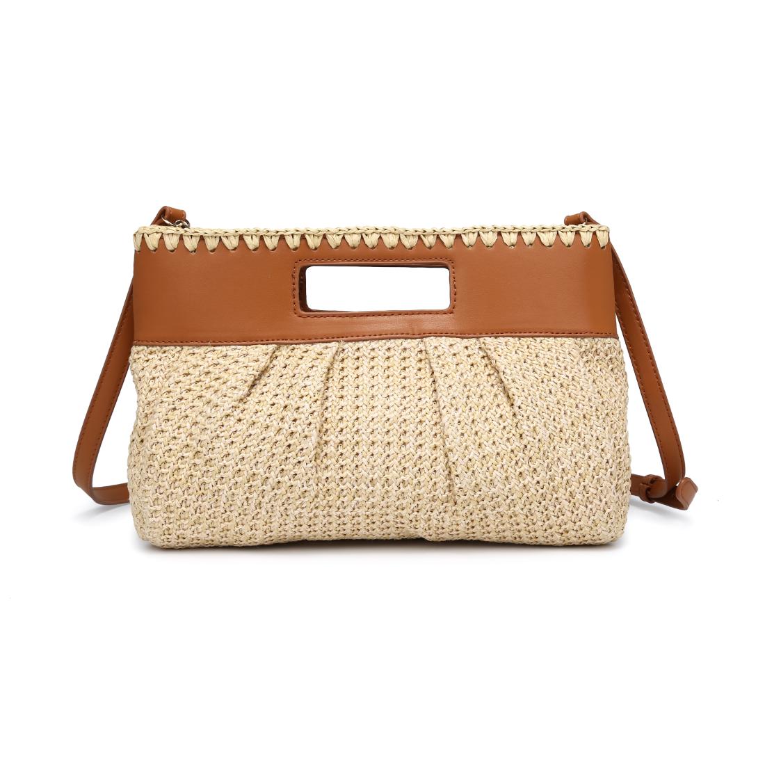 Woman wearing Natural Tan Moda Luxe Valentina Crossbody 842017141181 View 7 | Natural Tan