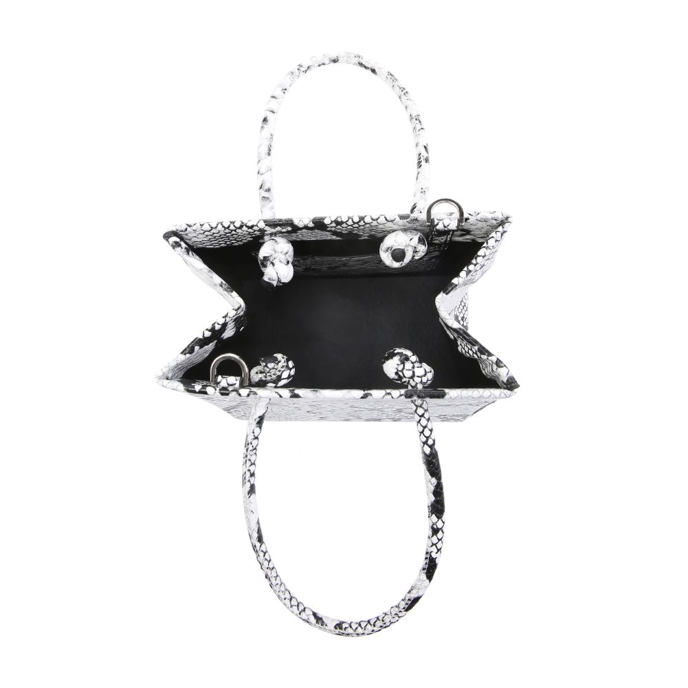 Product Image of Moda Luxe Peyton Snake Crossbody 842017125266 View 4 | Black White