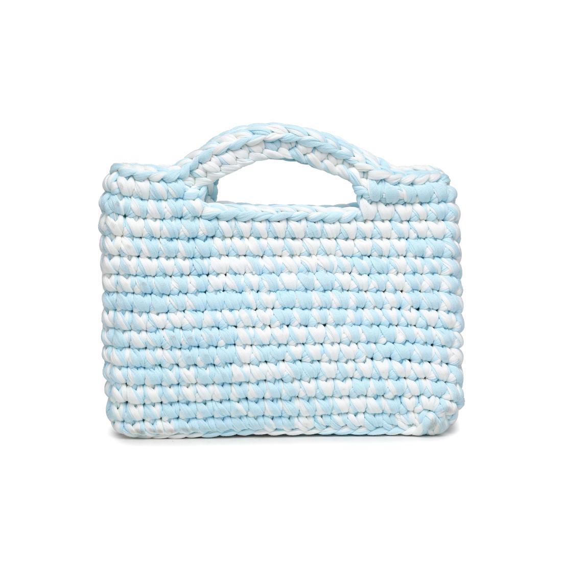 Woman wearing Ice Blue Moda Luxe Nya Tote 842017138426 View 7 | Ice Blue