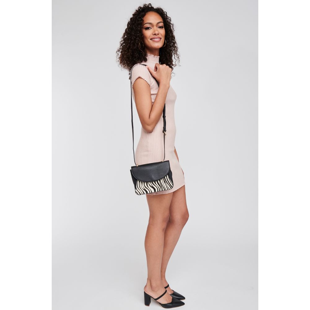 Woman wearing Zebra Moda Luxe Fifi Crossbody 842017120841 View 3 | Zebra