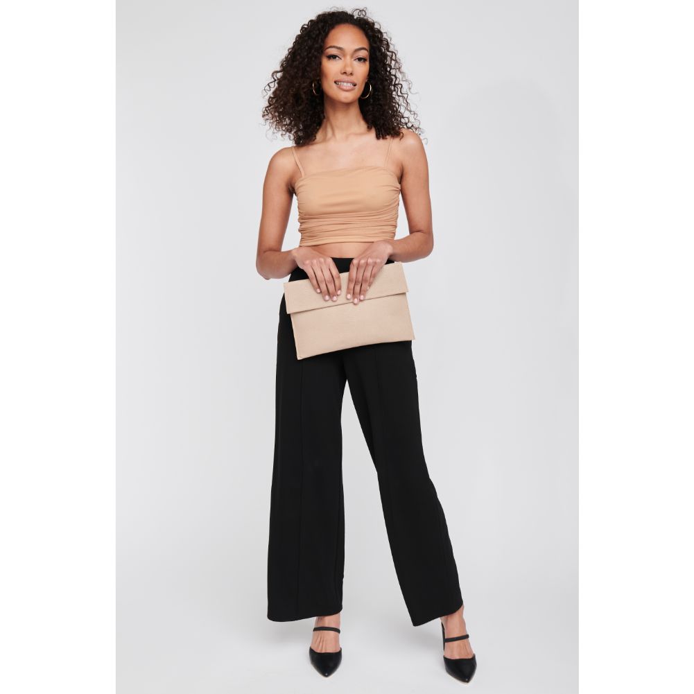 Woman wearing Nude Sol and Selene Molly Clutch 842017118107 View 2 | Nude