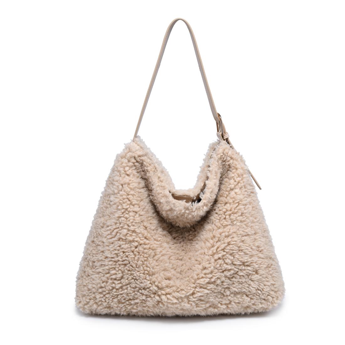 Moda Luxe Neve Sherpa Tote 842017142454 View 7 | Cream