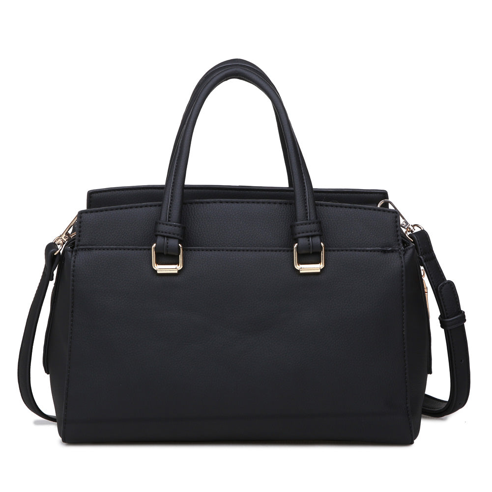 Product Image of Moda Luxe Boston Satchel 842017115694 View 3 | Black