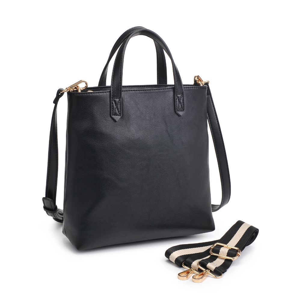 Woman wearing Black Moda Luxe Selena Mini Tote 842017126799 View 6 | Black