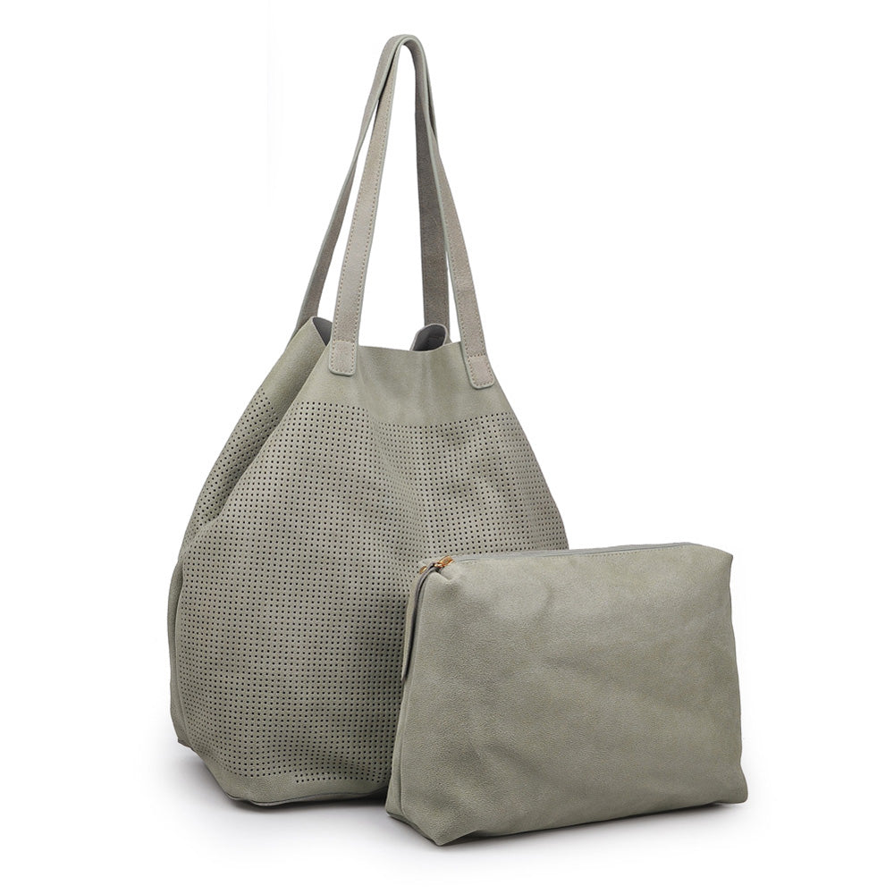 Woman wearing Olive Moda Luxe Stella Tote 842017115335 View 2 | Olive