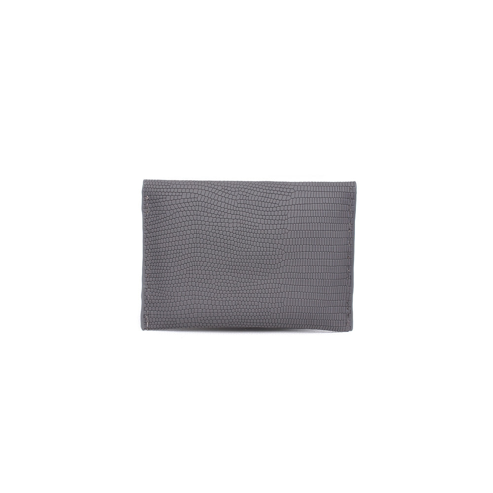 Product Image of Moda Luxe Elle Croc Petite Card Holder 842017119944 View 3 | Grey