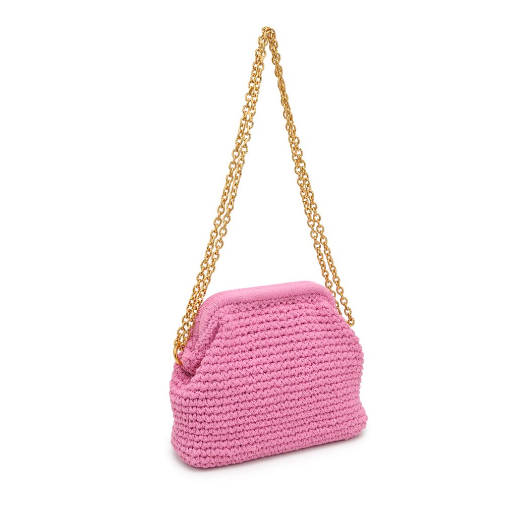Woman wearing Pink Moda Luxe Christabel Crossbody 842017131083 View 6 | Pink
