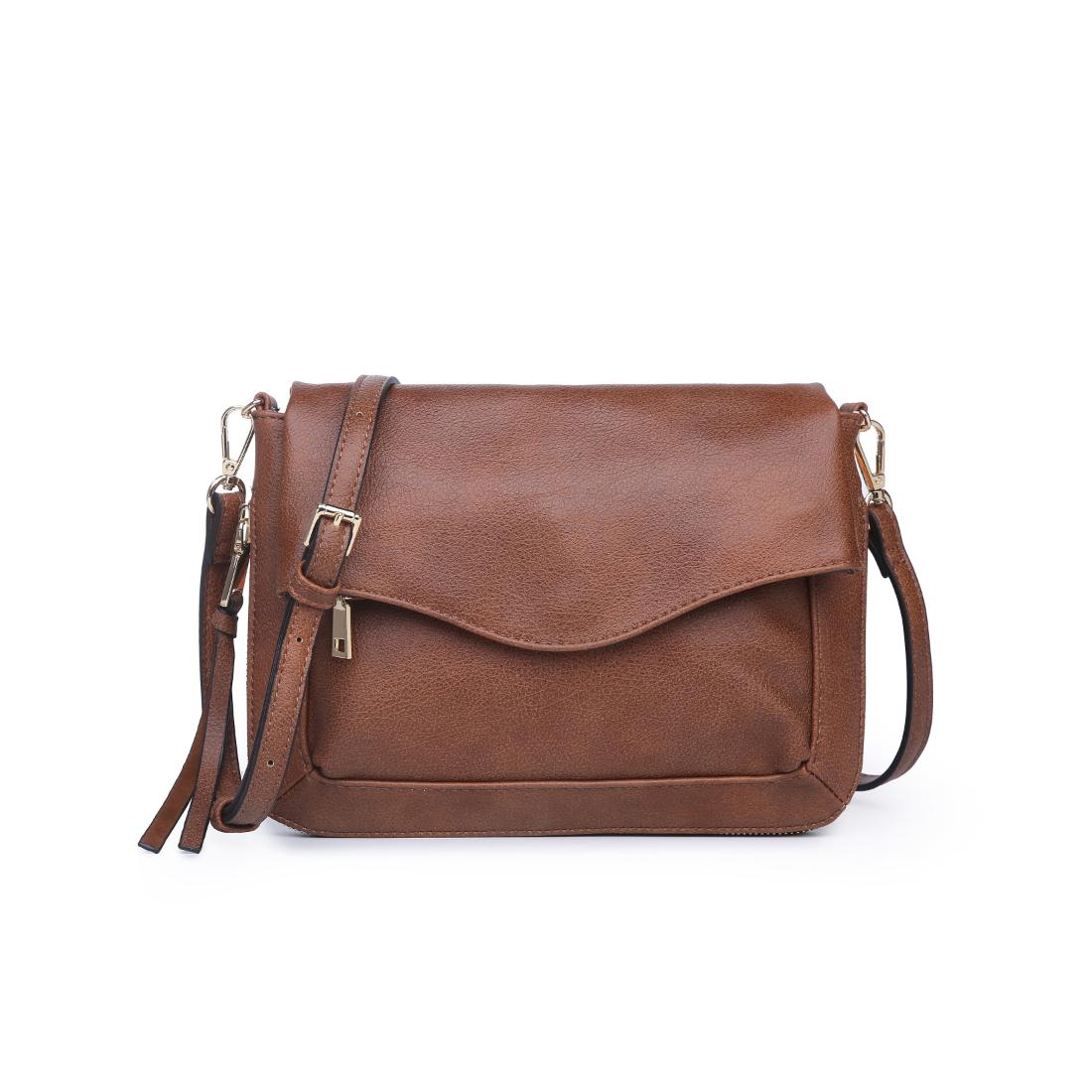 Product Image of Moda Luxe Easy Foldover Crossbody 842017141525 View 1 | Cognac
